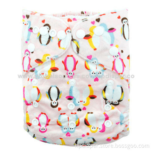 Fashionable Printing Minky Cloth Diaper with Breathable and Waterproof TPU
